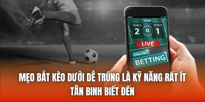 Mẹo bắt kèo dưới dễ trúng là kỹ năng rất ít tân binh biết đến